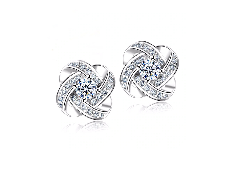 Aros Nudo Circones Plateado 1