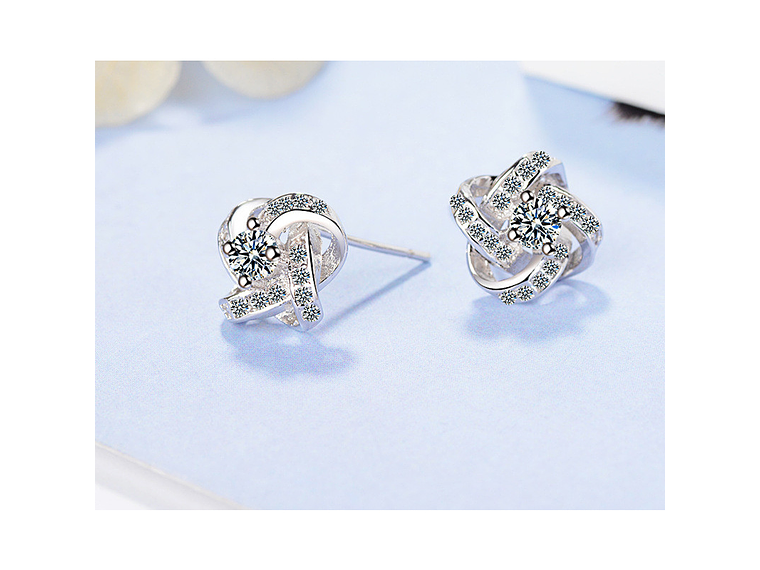 Aros Nudo Circones Plateado 4