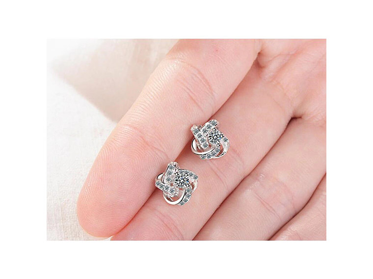 Aros Nudo Circones Plateado 5