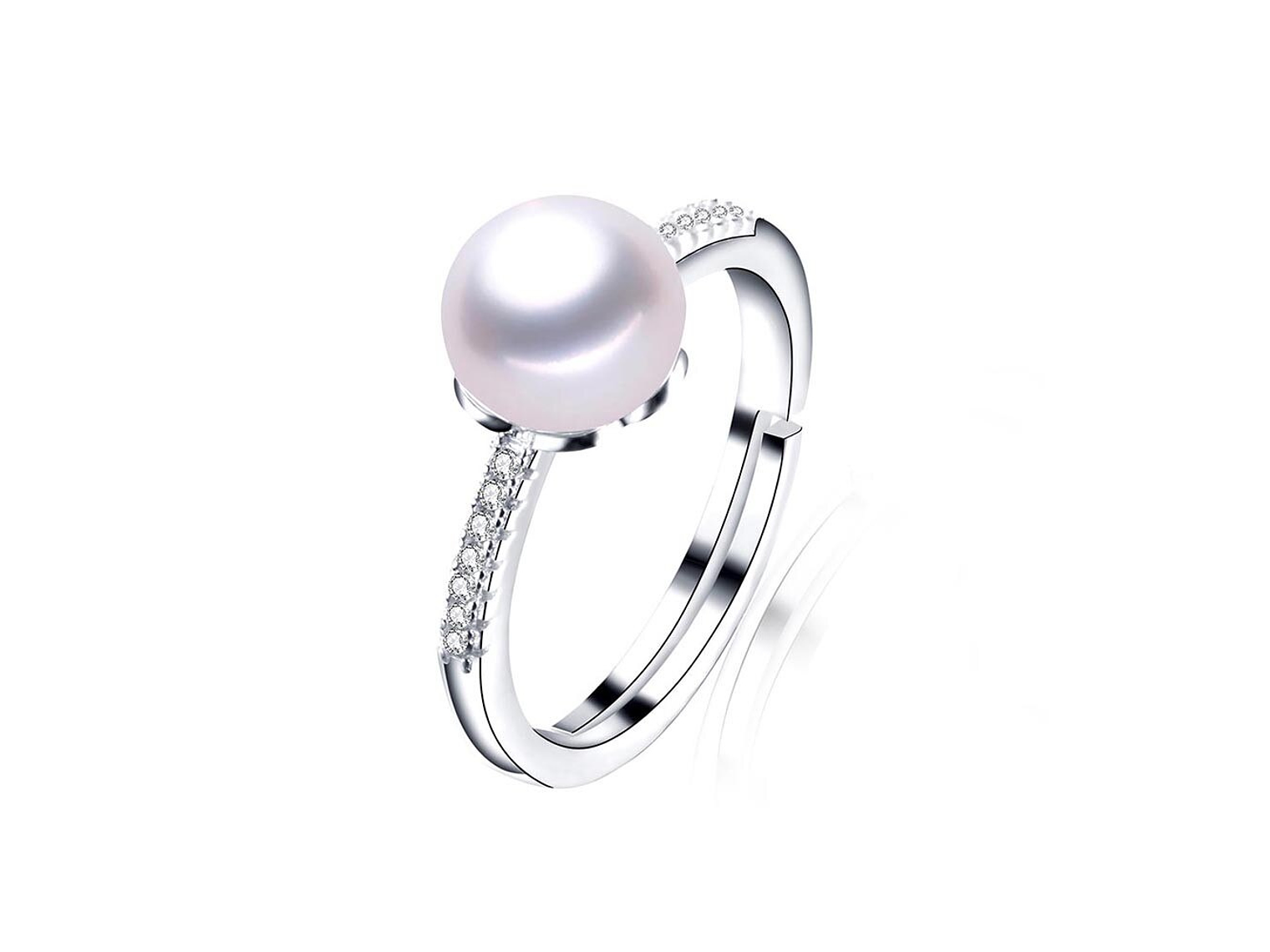 Anillo Plata 925 Perla Blanca 1