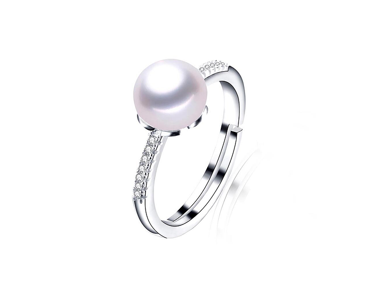 Anillo Plata 925 Perla Blanca 1