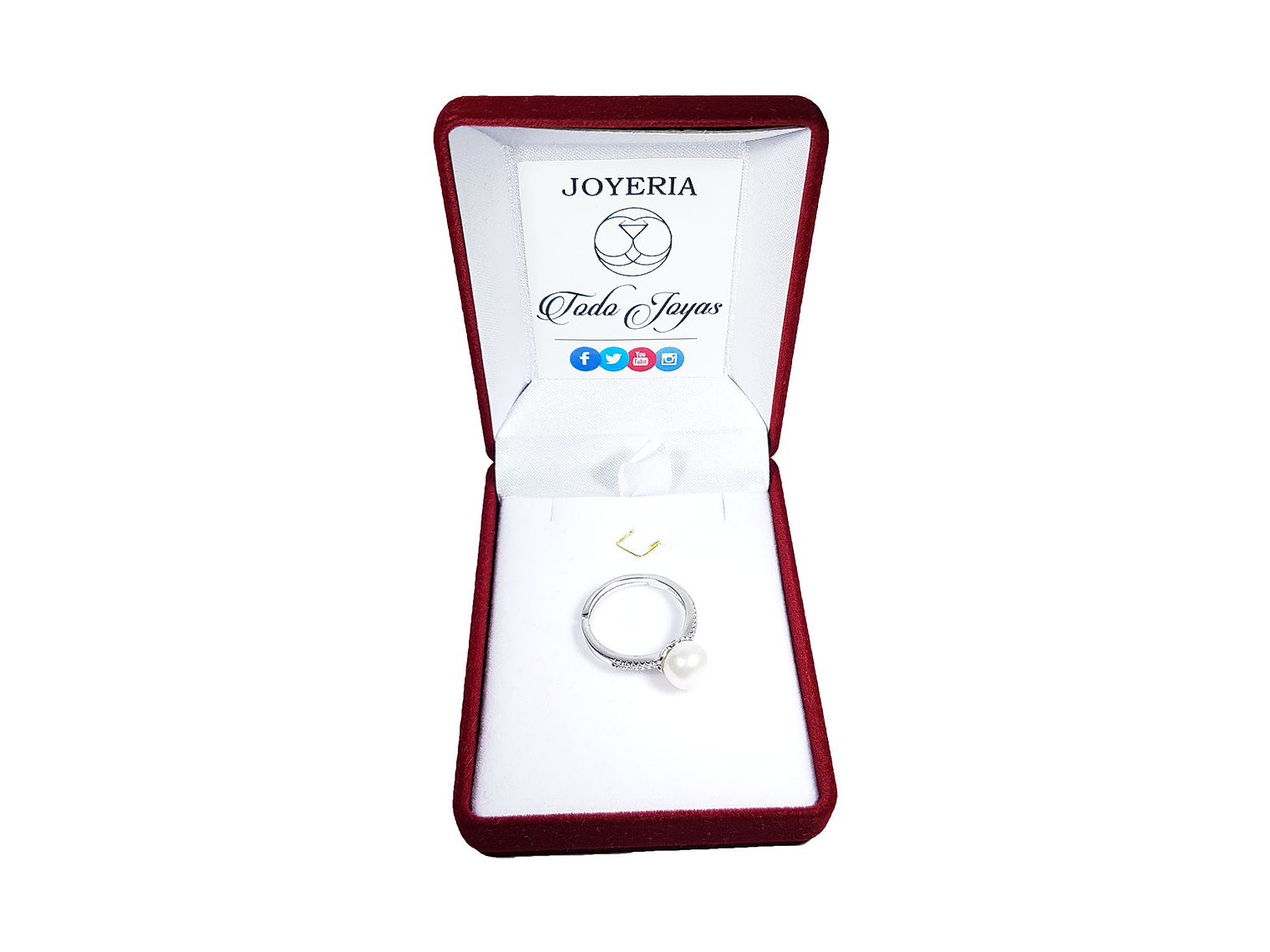 Anillo Plata 925 Perla Blanca 2