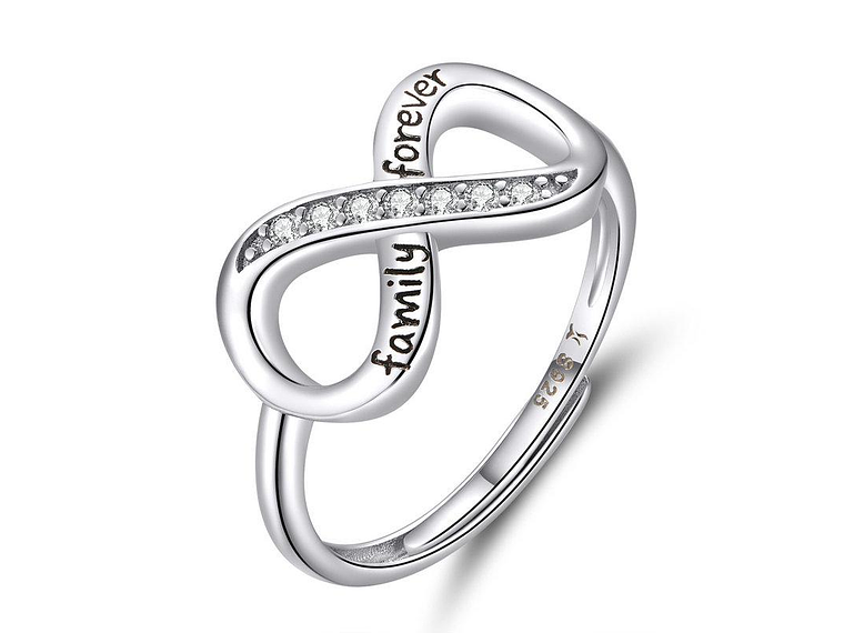 Anillo Plata 925 Infinito Family Ajustable 1