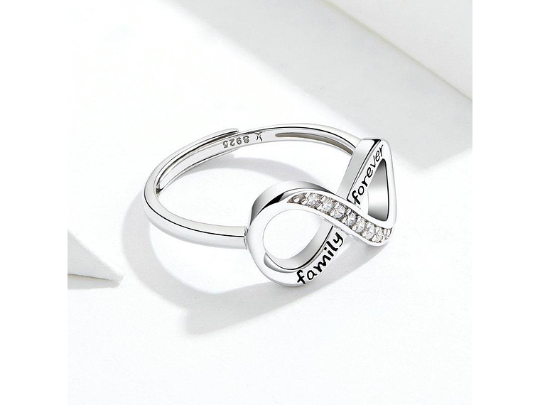 Anillo Plata 925 Infinito Family Ajustable 5