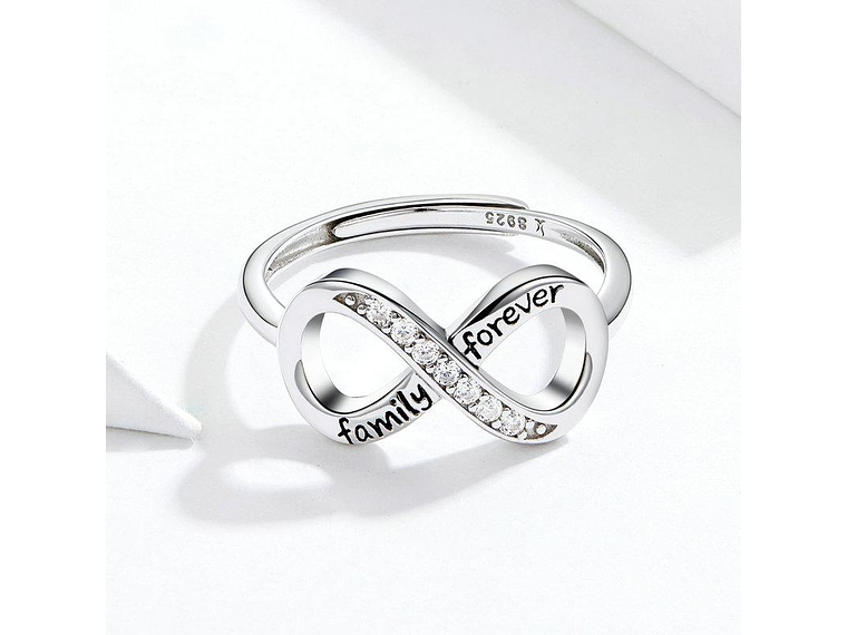 Anillo Plata 925 Infinito Family Ajustable 6