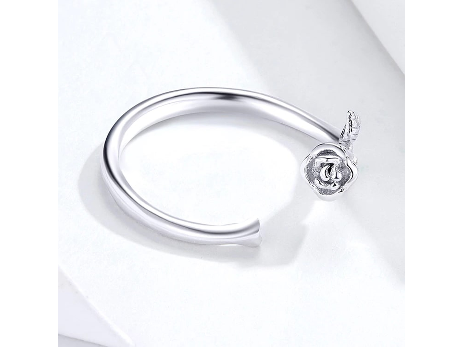 Anillo Plata 925 Rosa Plateada Ajustable 5