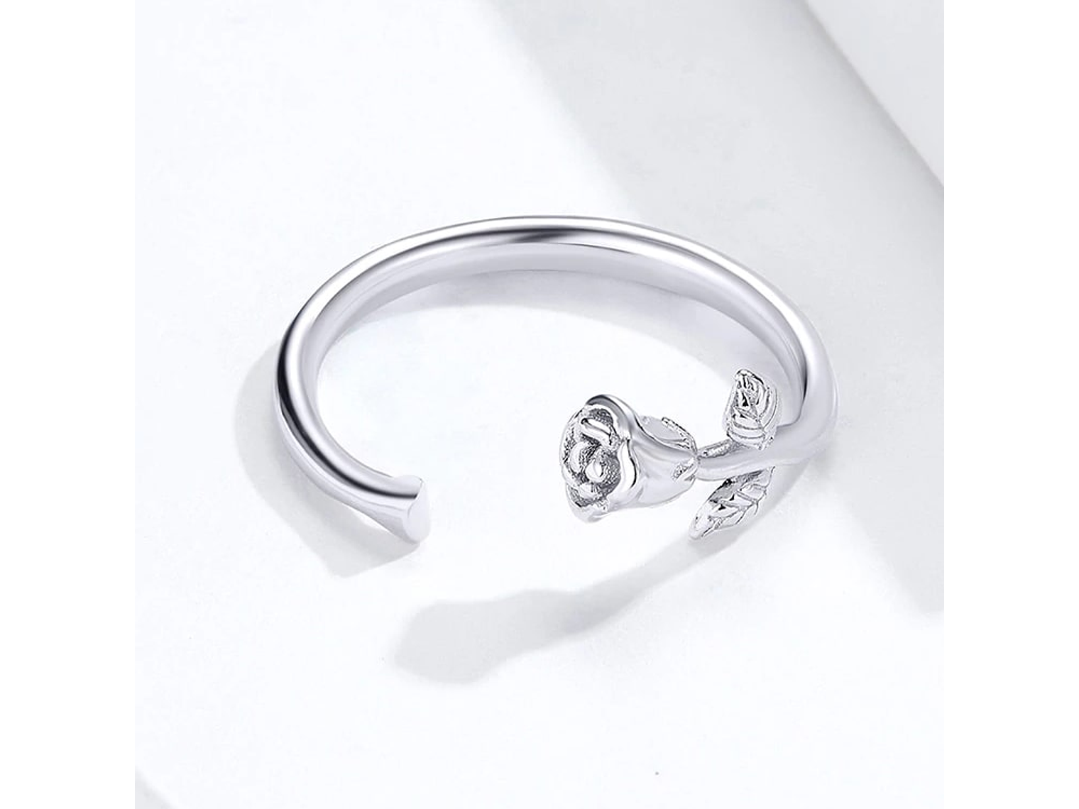 Anillo Plata 925 Rosa Plateada Ajustable 6