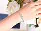 Pulsera Plata 925 Infinito Circones Blancos - Miniatura 3