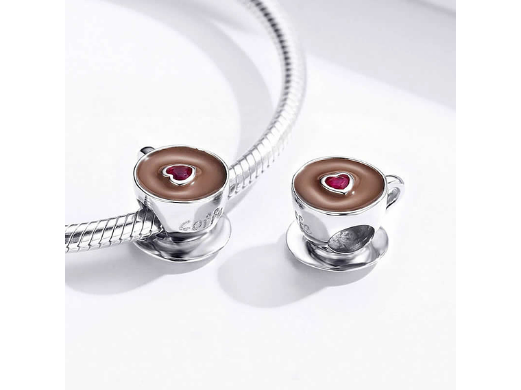 Charm Dije Plata 925 Taza de cafe 3