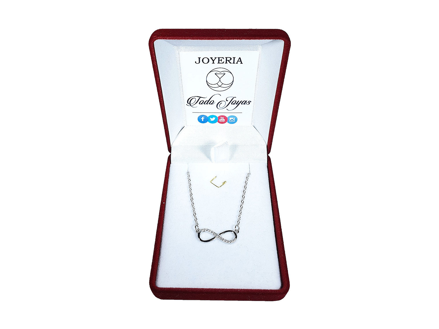 Collar Infinito con Circones Plateado 2