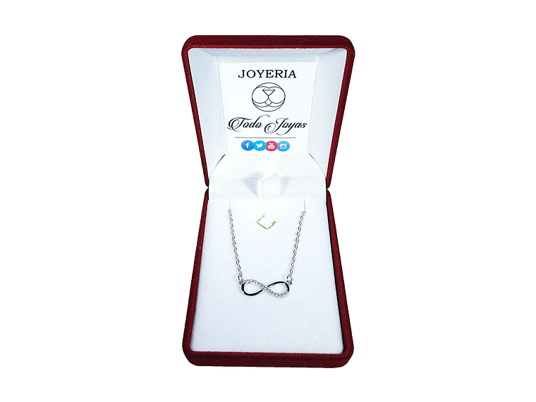 Collar Infinito con Circones Plateado 2