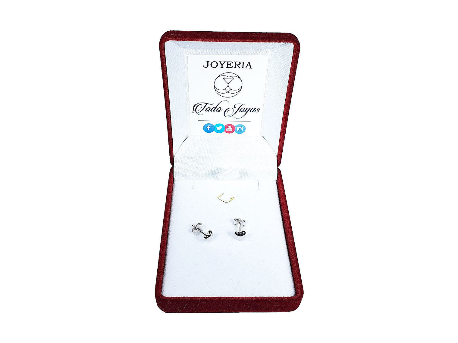 Aros Plata 925 Corazon Plateado 2