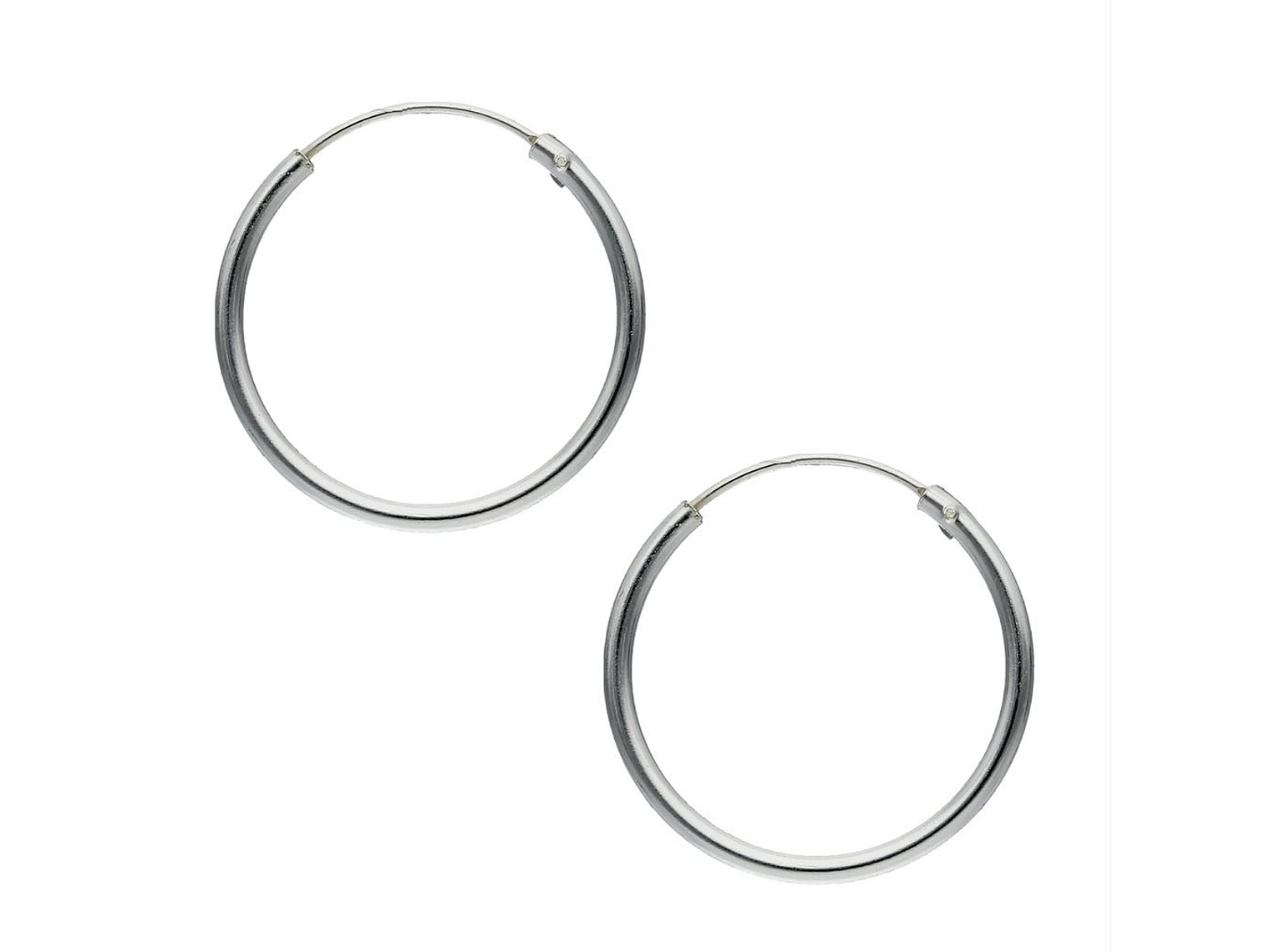 Aros Plata 925 Argolla Lisa 20mm 1