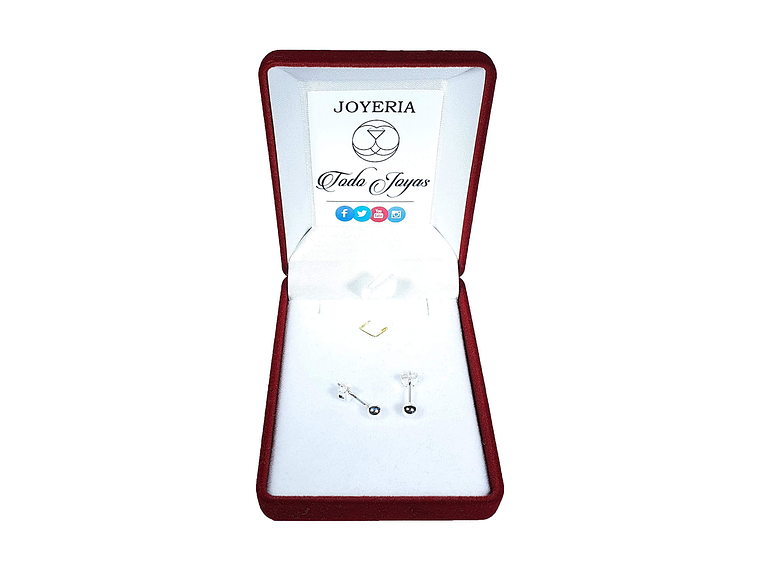 Aros Plata 925 Esferas 4mm 2