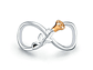 Charm Dije Plata 925 Infinito con Rosa - Miniatura 1