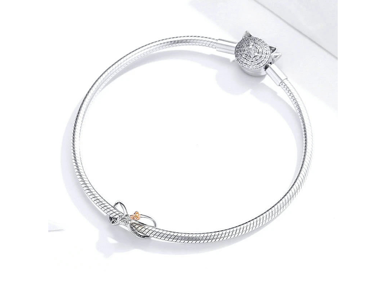 Charm Dije Plata 925 Infinito con Rosa 4