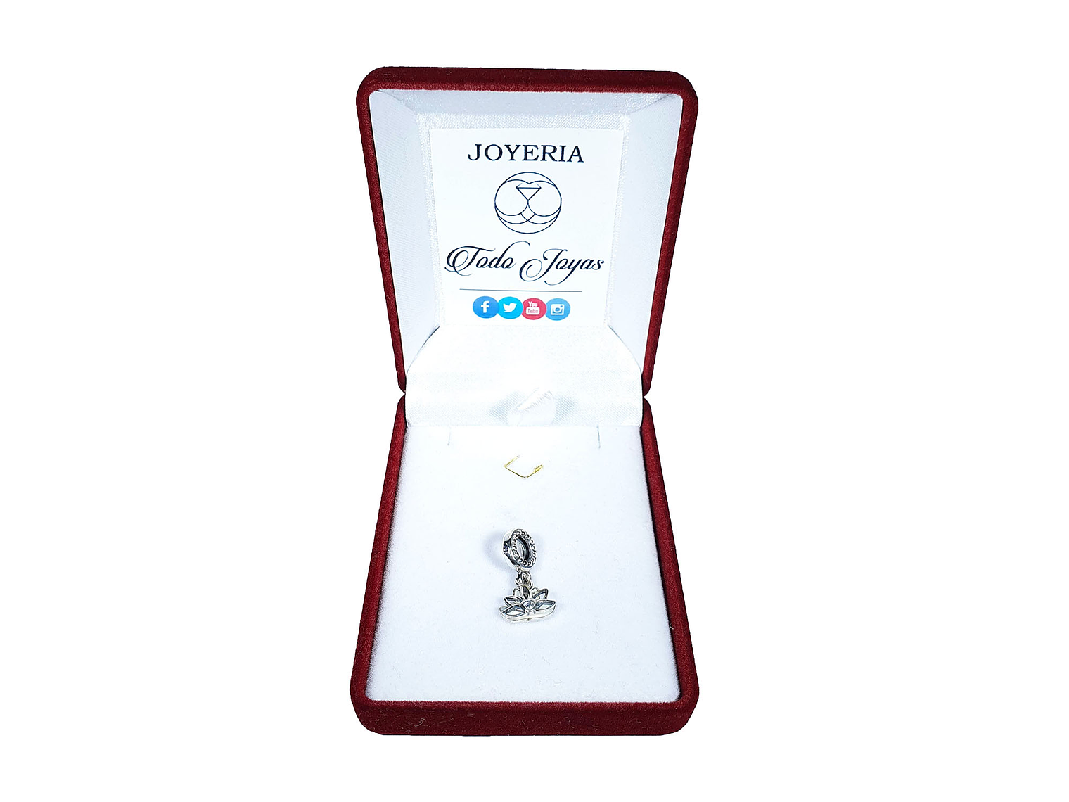 Charm Dije Plata 925 Flor de Loto 2