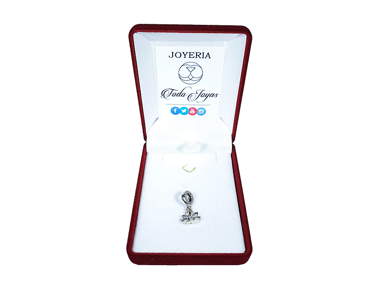 Charm Dije Plata 925 Flor de Loto 2