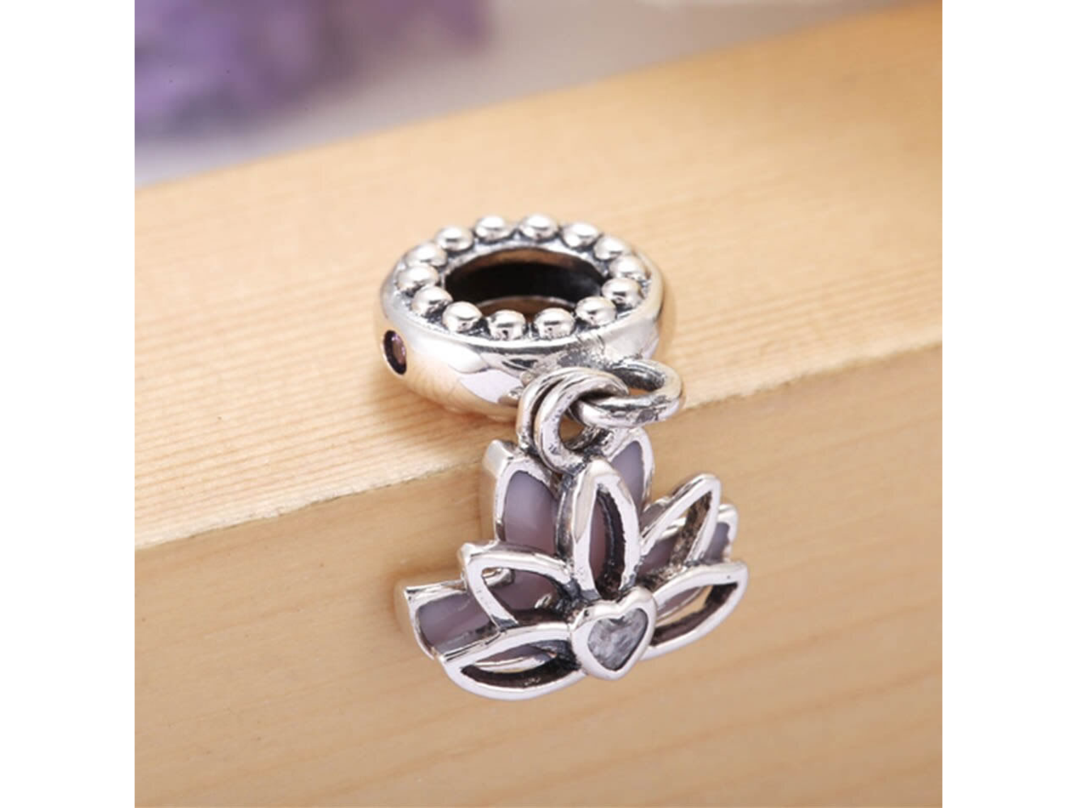 Charm Dije Plata 925 Flor de Loto 3