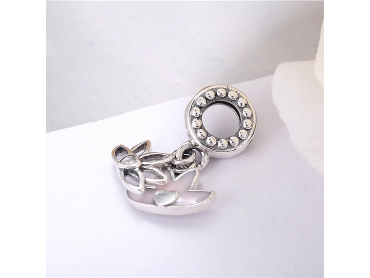 Charm Dije Plata 925 Flor de Loto 4