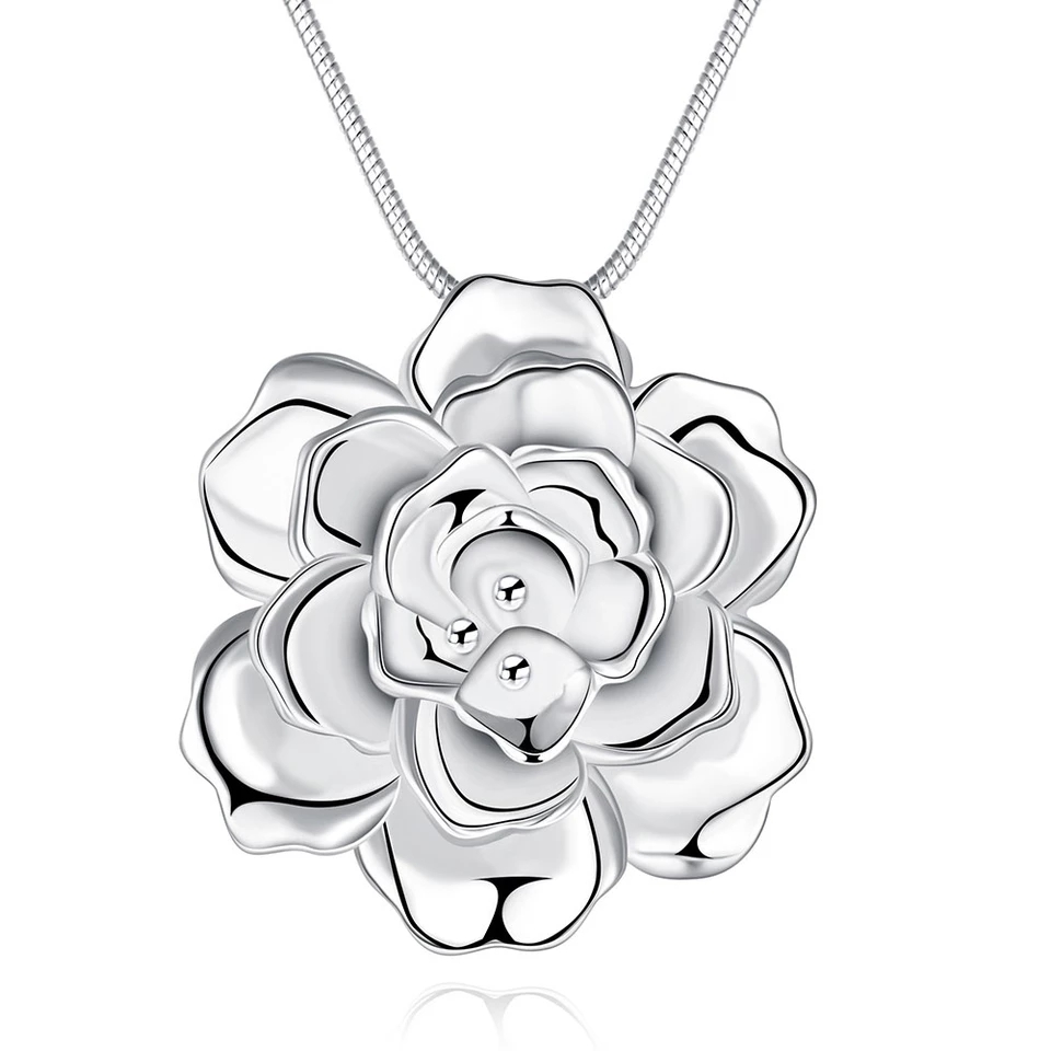 Collar Rosa Plateada