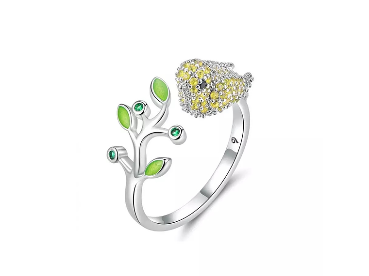 Anillo Pajaro Multicolor Circones Ajustable 1