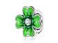 Charm Dije Plata 925 Trebol Verde 688 - Miniatura 1