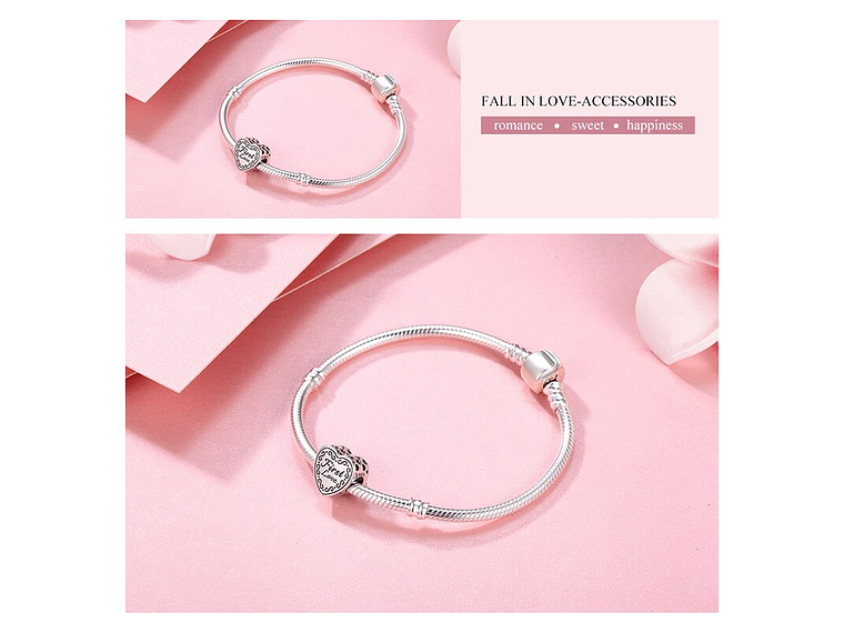 Charm Dije Plata 925 Corazon Rojo Flecha 2