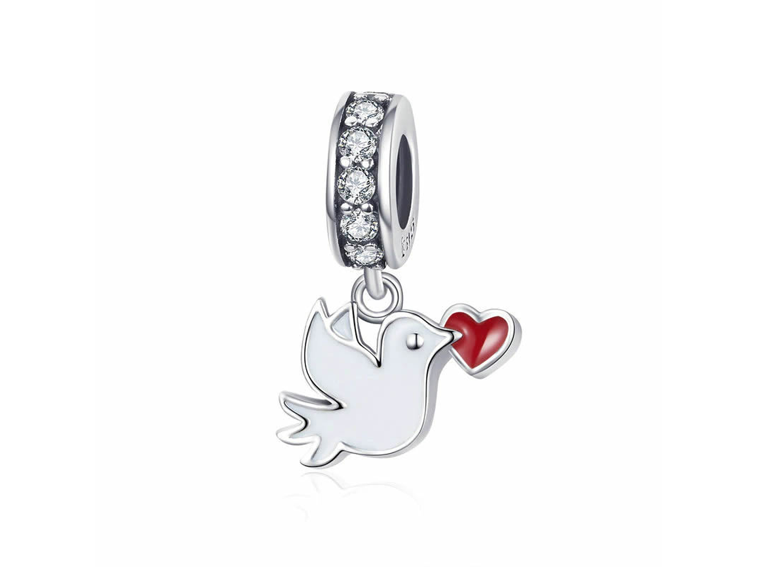 Charm Dije Plata 925 Paloma Blanca 1