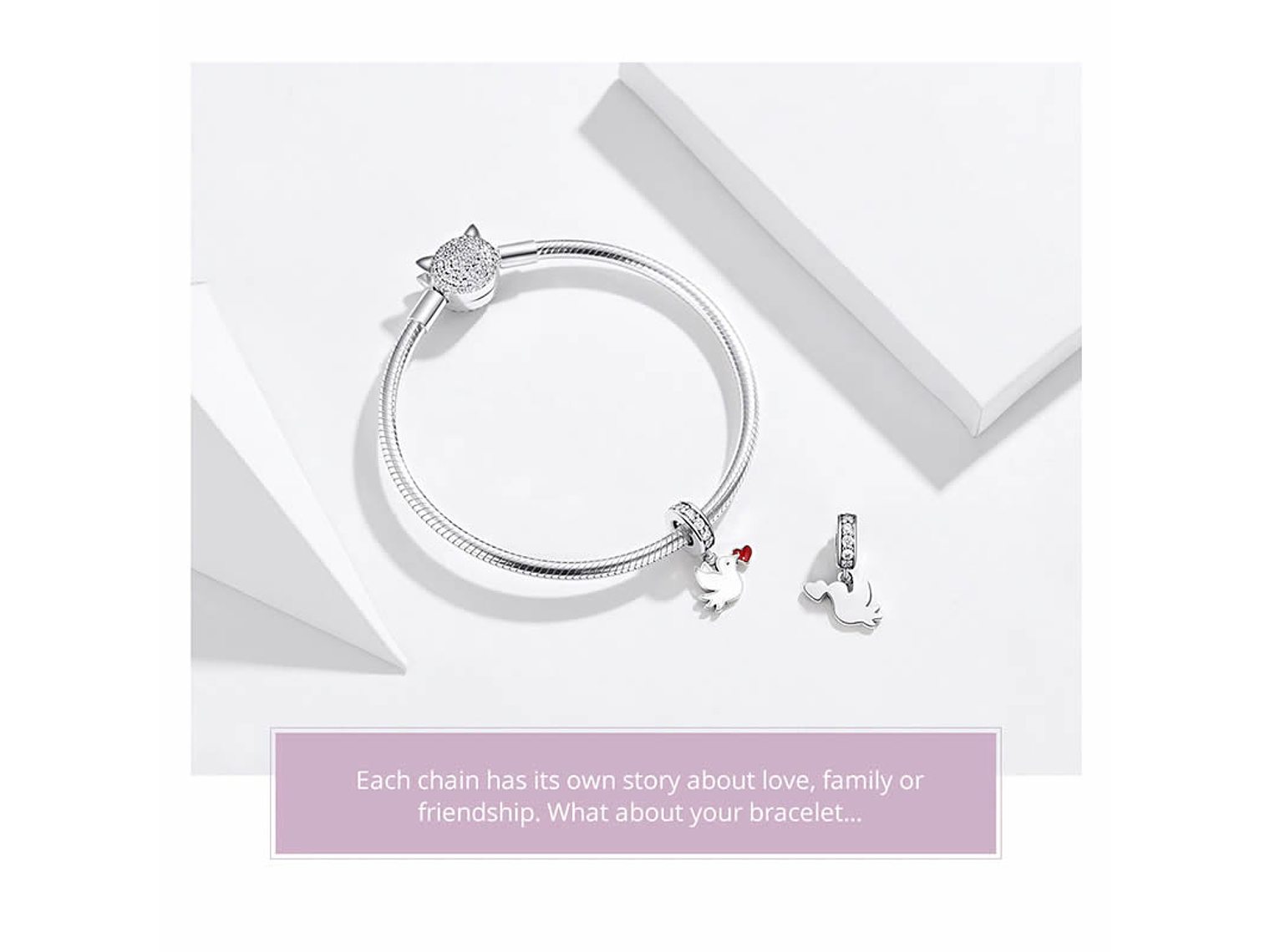 Charm Dije Plata 925 Paloma Blanca 3