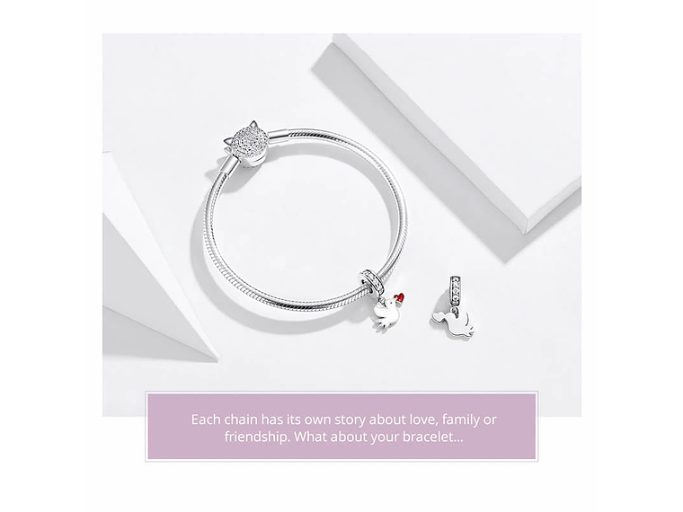 Charm Dije Plata 925 Paloma Blanca 3