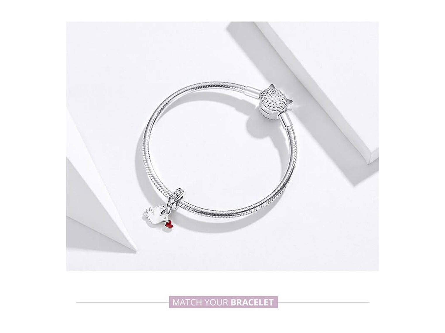 Charm Dije Plata 925 Paloma Blanca 4