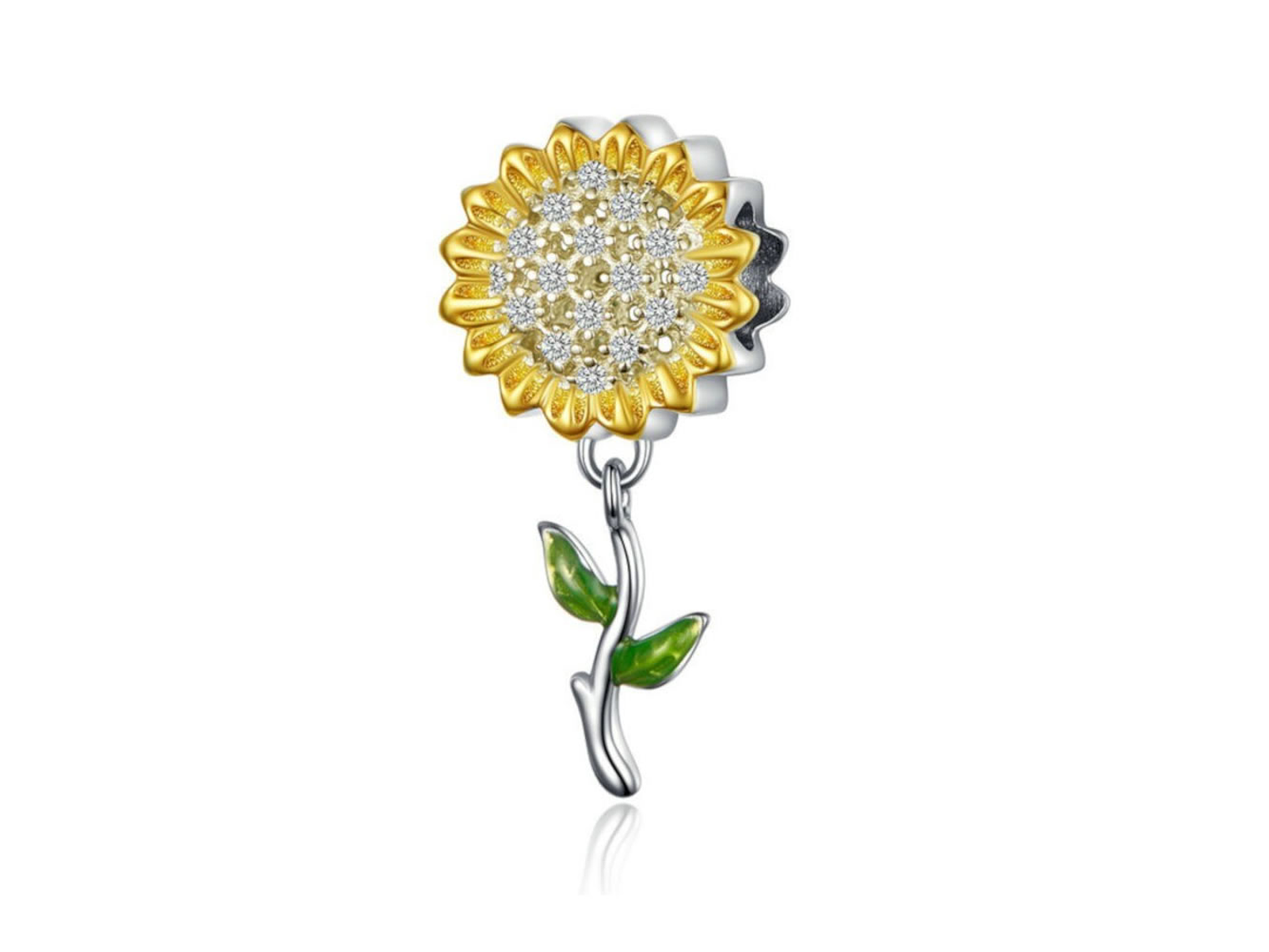 Charm Dije Plata 925 Flor Girasol 1