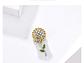 Charm Dije Plata 925 Flor Girasol - Miniatura 5