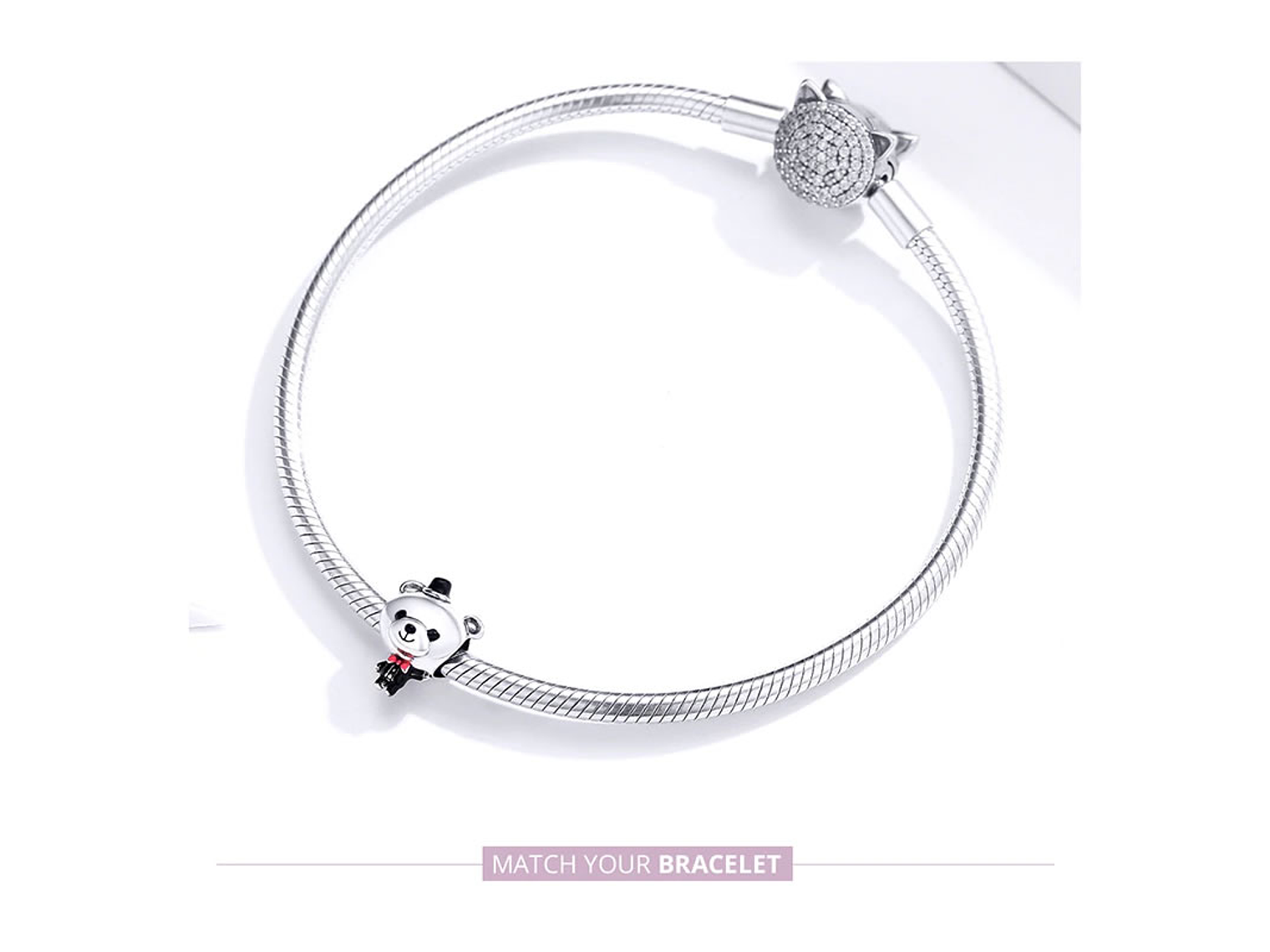 Charm Dije Plata 925 Oso Elegante 4
