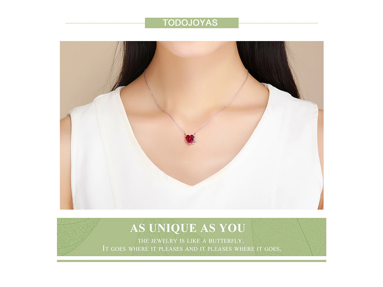 Collar Plata 925 Corazon Diablo Rojo 4