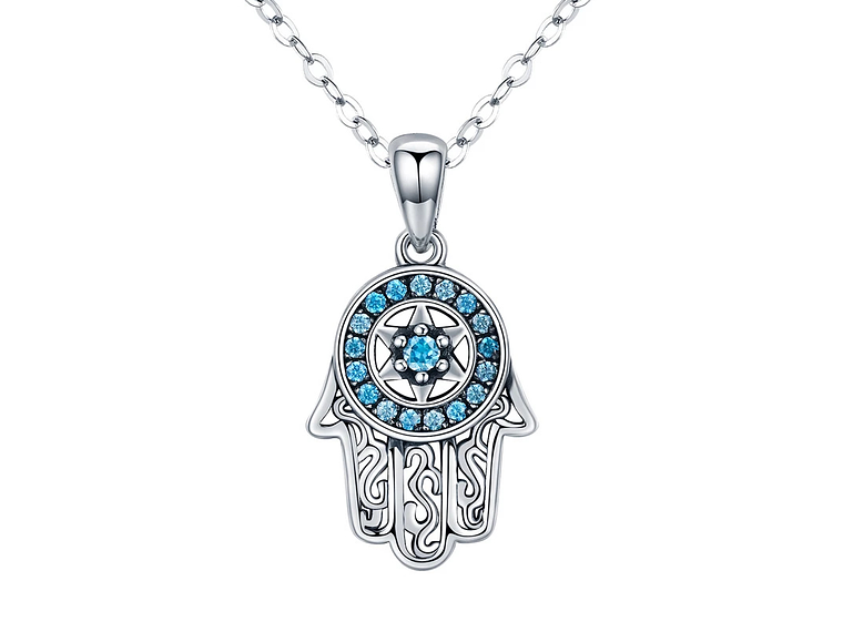 Collar Plata 925 Hamsa Mano de Fatima 1