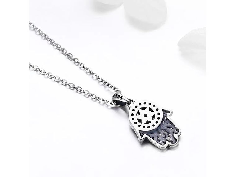 Collar Plata 925 Hamsa Mano de Fatima 4