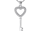 Collar Llave Corazon Circones Plateado - Miniatura 1