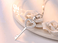 Collar Llave Corazon Circones Plateado - Miniatura 4