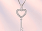 Collar Llave Corazon Circones Plateado - Miniatura 5