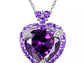 Collar Corazon Cristal Morado - Miniatura 1
