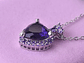 Collar Corazon Cristal Morado - Miniatura 3