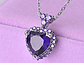 Collar Corazon Cristal Morado - Miniatura 5