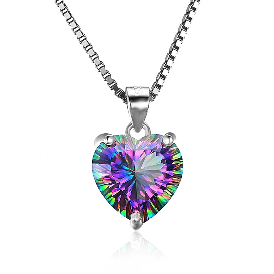 Collar Mini Corazon Cristal Tornasol