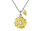 Collar Plata 925 Girasol Amarillo - Miniatura 1