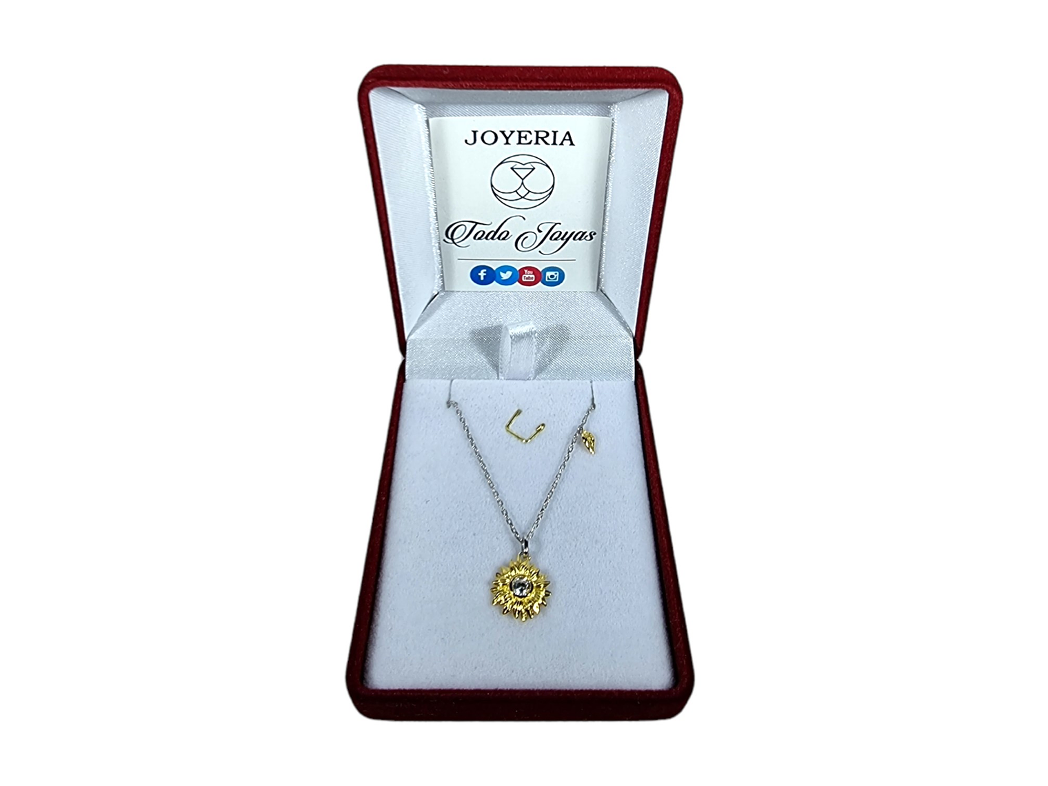 Collar Plata 925 Girasol Amarillo 2