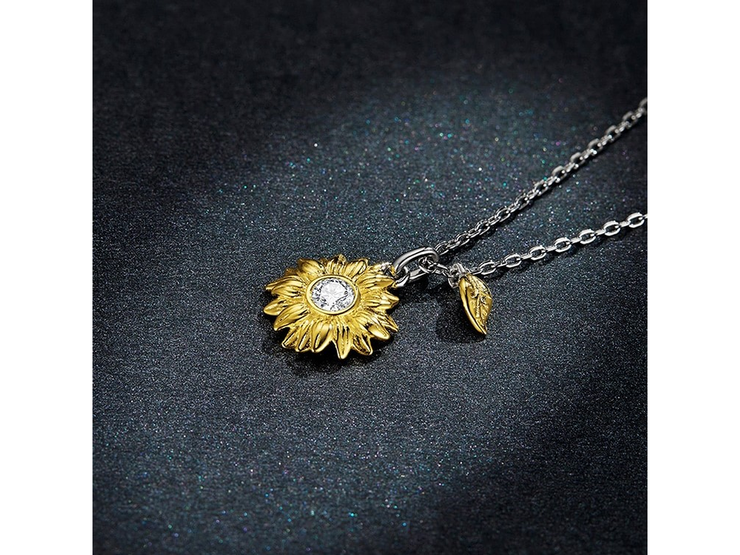 Collar Plata 925 Girasol Amarillo 4