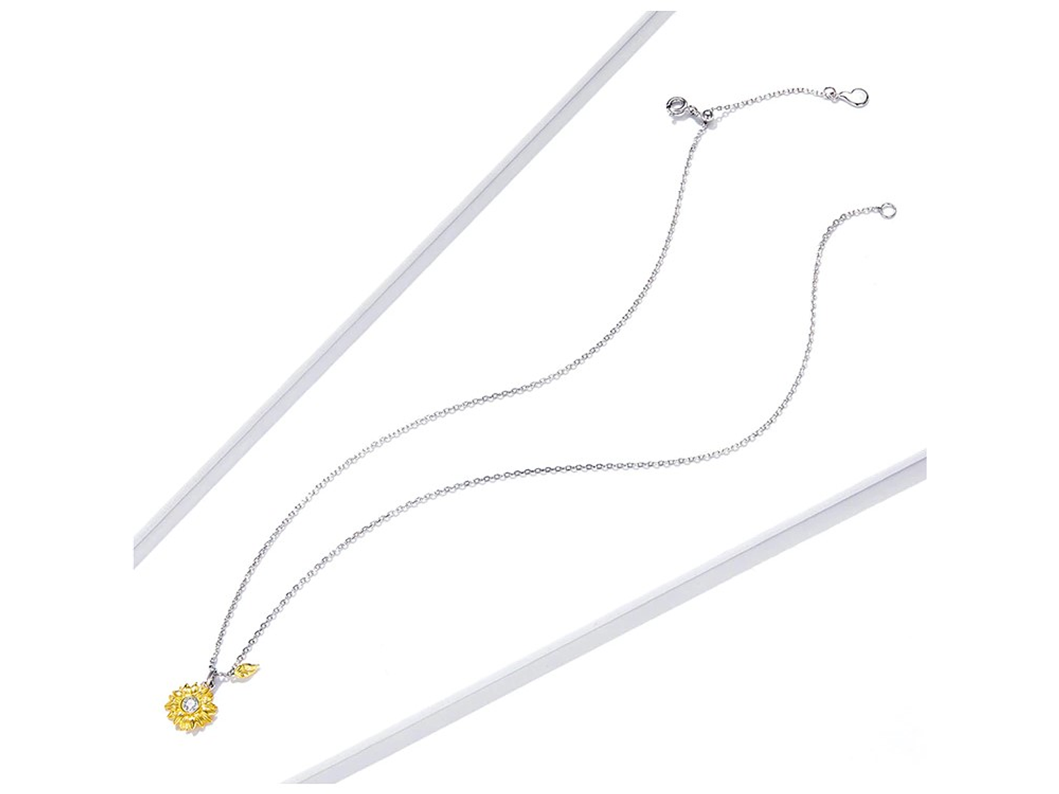 Collar Plata 925 Girasol Amarillo 5