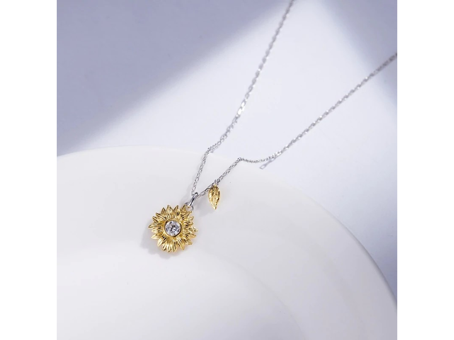 Collar Plata 925 Girasol Amarillo 6